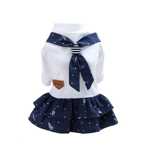 Navy Breeze Umbrella Pet Dress