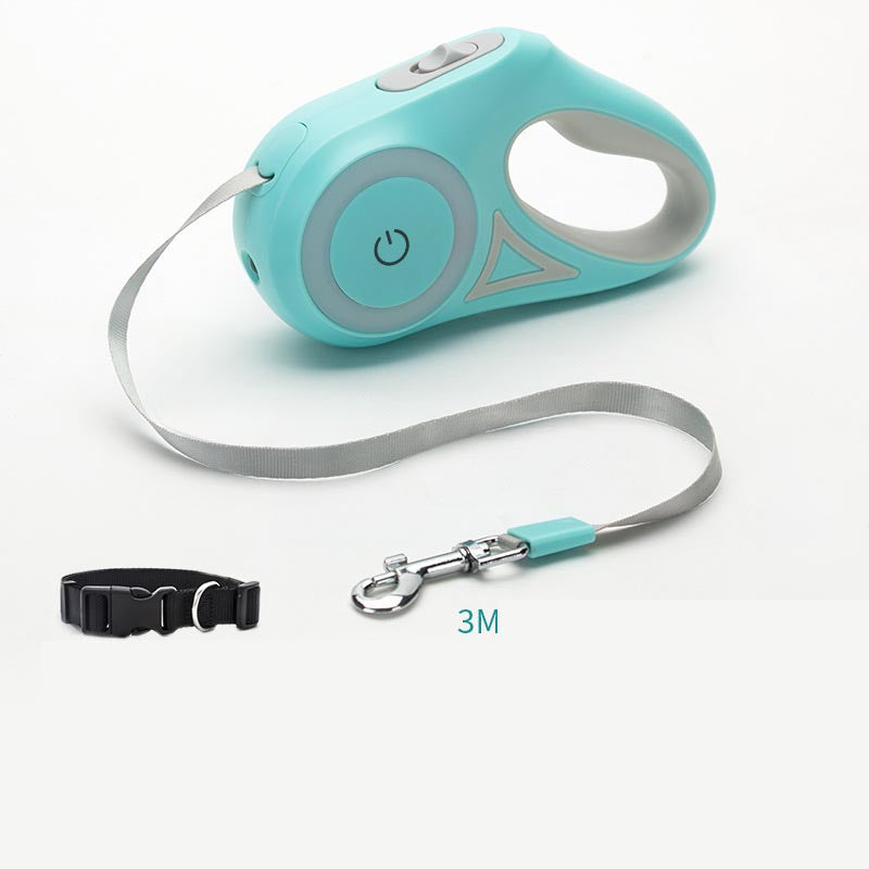 FlexiFreedom Retractable Dog Leash with Spotlight Collar