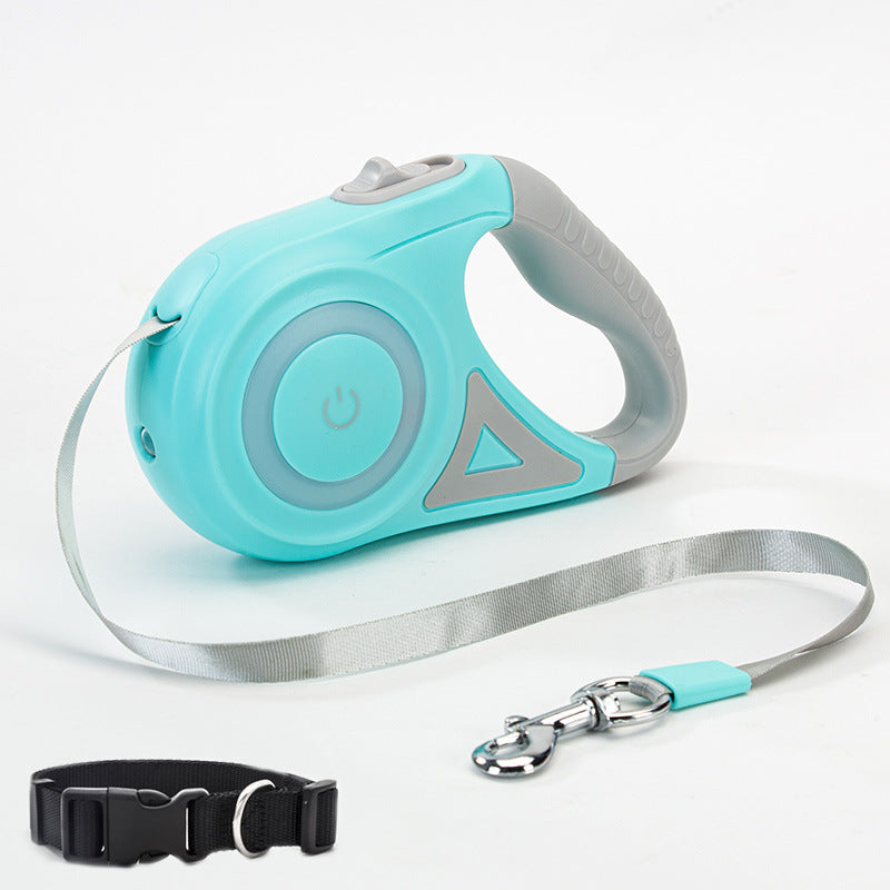 FlexiFreedom Retractable Dog Leash with Spotlight Collar