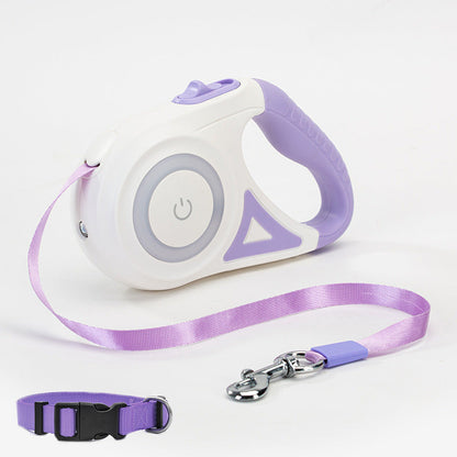 FlexiFreedom Retractable Dog Leash with Spotlight Collar