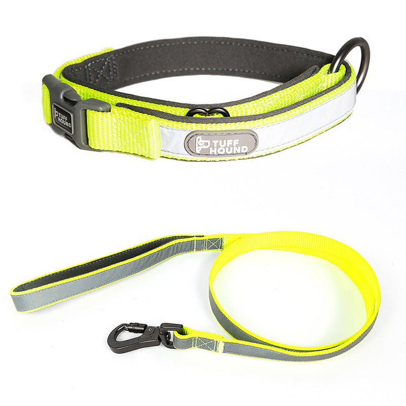 GlowTrack Reflective Dog Collar & Leash Set