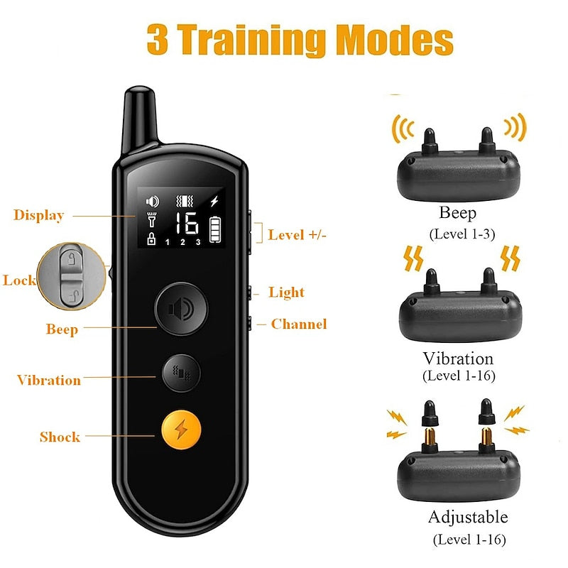 AquaCommand Rechargeable Waterproof Dog Training Collar with Remote Control